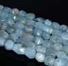 13X10-11X9MM Aquamarine Gemstone Grade A Faceted Nugget Loose Beads 15.5 inch Full Strand (80001489-A95)