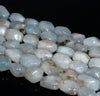 13X9-10X8MM Aquamarine Gemstone Grade AB Faceted Nugget Loose Beads 15.5 inch Full Strand (80001491-A95)