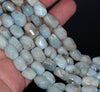 13X10-11X8MM Aquamarine Gemstone Grade AB Faceted Nugget Loose Beads 15.5 inch Full Strand (80001492-A95)