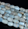 13X10-11X8MM Aquamarine Gemstone Grade AB Faceted Nugget Loose Beads 15.5 inch Full Strand (80001492-A95)