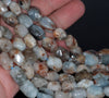 13X10-11X8MM Aquamarine Gemstone Grade B Faceted Nugget Drum Loose Beads 15.5 inch Full Strand (80001495-A98)