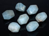 21X16-19X13MM Aquamarine Gemstone Grade A Faceted Nugget Drum Loose Beads (80001500-A98)