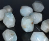 25X19-21X15MM Aquamarine Gemstone Grade AB Faceted Nugget Drum Loose Beads (80001502-A98)