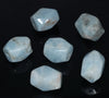 24X16-18X14MM Aquamarine Gemstone Grade A Faceted Nugget Drum Loose Beads (80001505-A99)