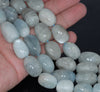 21X14-17X12MM Aquamarine Gemstone Grade A Irregular Nugget Loose Beads 7.5 inch Half Strand (80001507-A99)