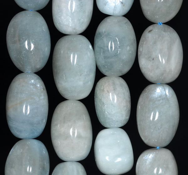 21X14-17X12MM Aquamarine Gemstone Grade A Irregular Nugget Loose Beads 7.5 inch Half Strand (80001507-A99)