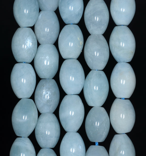 14X10MM Aquamarine Gemstone Grade AAA Barrel Drum Loose Beads 16 inch Full Strand (80001508-A99)