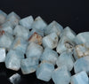 13X12-11X10MM Aquamarine Gemstone Grade AB Diagonal Drill;Square Cube Loose Beads 15.5 inch Full Strand (80001533-A100)