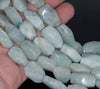 21X15-16X13MM Aquamarine Gemstone Grade AA Faceted Nugget Loose Beads 15.5 inch Full Strand (80001535-A100)