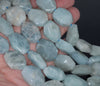 22X18-18X14MM Aquamarine Gemstone Grade AA Faceted Nugget Loose Beads 15.5 inch Full Strand (80001537-A100)