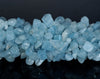 14X9-7X8MM Aquamarine Gemstone Grade AAA Pebble Nugget Chip Loose Beads 15.5 inch (80001540-A100)