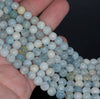 7MM Aquamarine Gemstone Grade A Round Loose Beads 15.5 inch Full Strand (80001541-A100)