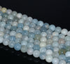 7MM Aquamarine Gemstone Grade A Round Loose Beads 15.5 inch Full Strand (80001541-A100)