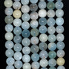 7MM Aquamarine Gemstone Grade A Round Loose Beads 15.5 inch Full Strand (80001541-A100)