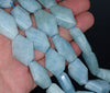 24X15-21X14MM Aquamarine Gemstone Grade AAA Faceted Nugget Loose Beads 15.5 inch Full Strand (80001546-A97)