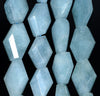 24X15-21X14MM Aquamarine Gemstone Grade AAA Faceted Nugget Loose Beads 15.5 inch Full Strand (80001546-A97)