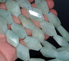 24X15-21X14MM Aquamarine Gemstone Grade A Faceted Nugget Loose Beads 15.5 inch Full Strand (80001548-A97)