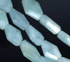 27X18-24X17MM Aquamarine Gemstone Grade AAA Faceted Nugget Loose Beads 15.5 inch Full Strand (80001555-A96)