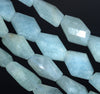 32X23-30X22MM Aquamarine Gemstone Grade AAA Faceted Nugget Loose Beads 15.5 inch Full Strand (80001563-A111)