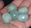 19X14-19X12MM Aquamarine Gemstone Grade A Faceted Rondelle Loose Beads (80001589-A95)