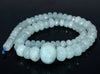 19X14-9X8MM Aquamarine Gemstone Grade AAA Graduated Pumpkin Rondelle Loose Beads 17 inch Full Strand (80001624-A97)