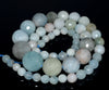 6-13MM Aquamarine Gemstone Grade A Graduated Faceted Round Loose Beads 16.5 inch Full Strand (80001631-A97)