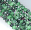 10X7MM Ruby Zoisite Gemstone Faceted Rondelle Loose Beads 7.5 inch Half Strand (80001682 H-A157)