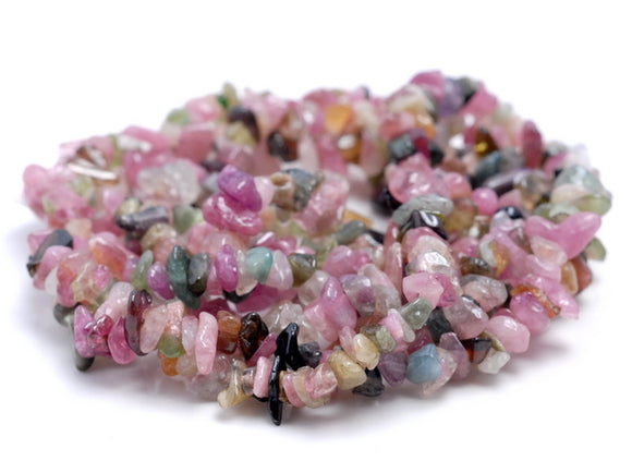 5-6MM Tourmaline Gemstone Pebble Nugget Chip Loose Beads 16 inch (80001738 H-A15)