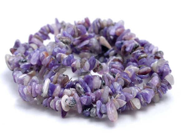 6-7MM Charoite Gemstone Pebble Nugget Chip Loose Beads 34 inch (80001745-A15)