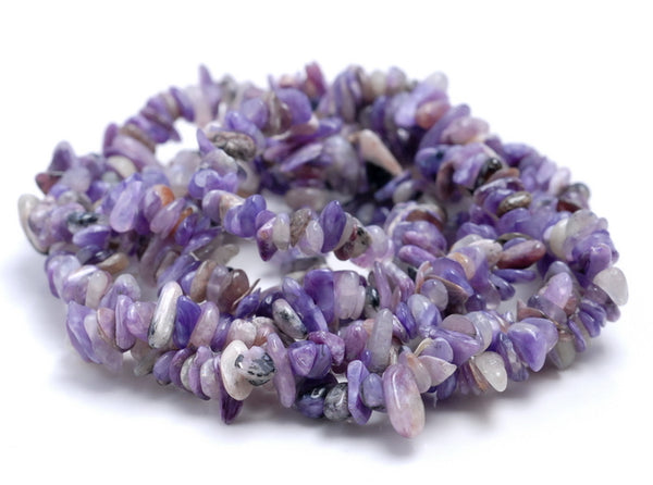 6-7MM Charoite Gemstone Pebble Nugget Chip Loose Beads 16 inch (80001745 H-A15)