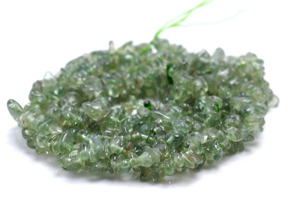 5-6MM Peridot Gemstone Pebble Nugget Chip Loose Beads 34 inch (80001748-A15)