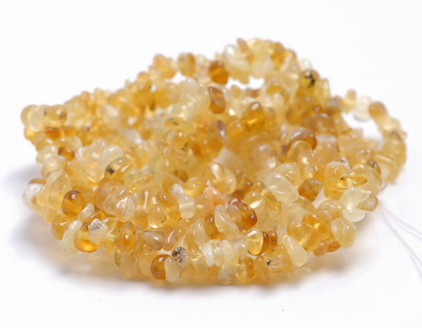 5-6MM Yellow Opal Gemstone Pebble Nugget Chip Loose Beads 16 inch (80001749 H-A15)