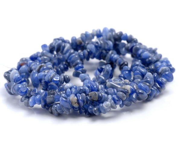 5-6MM Dumortierite Gemstone Pebble Nugget Chip Loose Beads 16 inch (80001751 H-A16)