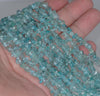 5-6MM Aqua Apatite Gemstone Pebble Nugget Chip Loose Beads 16 inch (80001757 H-A16)