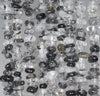 6-7MM Black Rutilated Quartz Gemstone Pebble Nugget Chip Loose Beads 16 inch (80001786 H-A17)