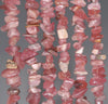 6-8MM Rhodochrosite Gemstone Pebble Nugget Chip Loose Beads 16 inch (80001787 H-A17)