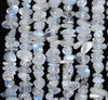 7-8MM Rainbow Moonstone Gemstone Pebble Nugget Chip Loose Beads 16 inch (80001795 H-A18)