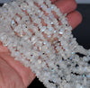 7-8MM Rainbow Moonstone Gemstone Pebble Nugget Chip Loose Beads 16 inch (80001795 H-A18)