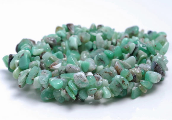 7-8MM Chrysoprase Gemstone Pebble Nugget Chip Loose Beads 34 inch (80001798-A18)