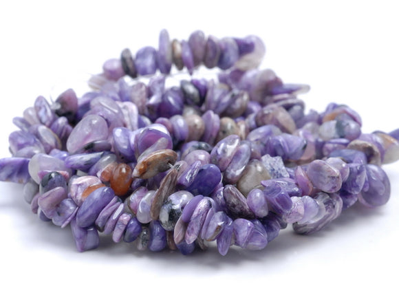 7-8MM Charoite Gemstone Pebble Nugget Chip Loose Beads 35 inch (80001800-A18)