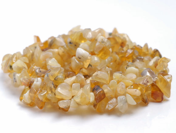 7-8MM Yellow Opal Gemstone Pebble Nugget Chip Loose Beads 34 inch (80001802-A18)