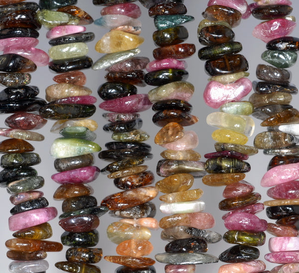 9-10MM Tourmaline Gemstone Rondelle Slice Chip Loose Beads 7.5 inch (80001805 H-A22)