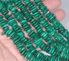 10-12MM Malachite Gemstone Rondelle Slice Loose Beads 7.5 inch Half Strand (80001808 H-A22)