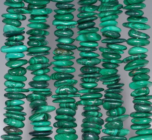 10-12MM Malachite Gemstone Rondelle Slice Loose Beads 7.5 inch Half Strand (80001808 H-A22)