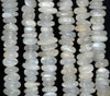 10-12MM White Moonstone Gemstone Rondelle Slice Loose Beads 16 inch Full Strand (80001810-A22)