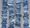 11-12MM Kyanite Gemstone Stick Slice Loose Beads 7.5 inch Half Strand (80001812 H-A19)