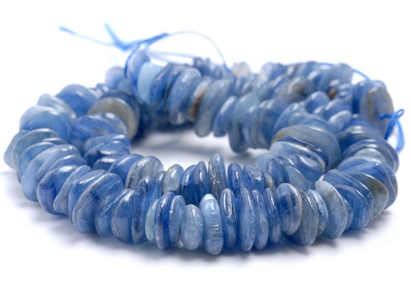 11-12MM Kyanite Gemstone Stick Slice Loose Beads 7.5 inch Half Strand (80001812 H-A19)