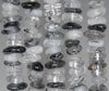 10-12MM Black Rutilated Quartz Gemstone Stick Slice Loose Beads 7.5 inch Half Strand (80001813 H-A19)