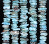 10-12MM Larimar Gemstone Stick Slice Loose Beads 7.5 inch Half Strand (80001816 H-A19)