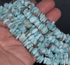 10-12MM Larimar Gemstone Stick Slice Loose Beads 7.5 inch Half Strand (80001816 H-A19)